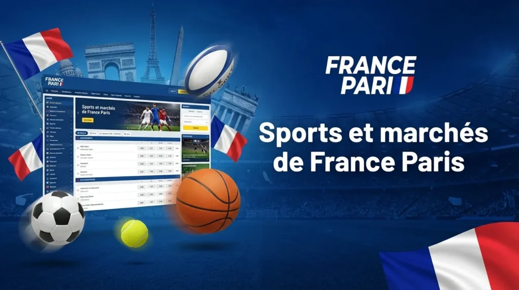 France Pari couvre 15 catégories sportives avec une emphase sur le football